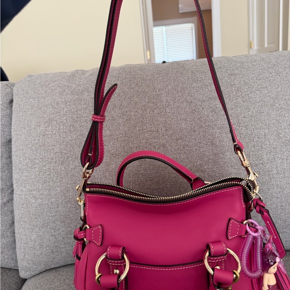 Dooney & Bourke Penrose Pocket Satchel Fuchsia - Picture 7 of 9